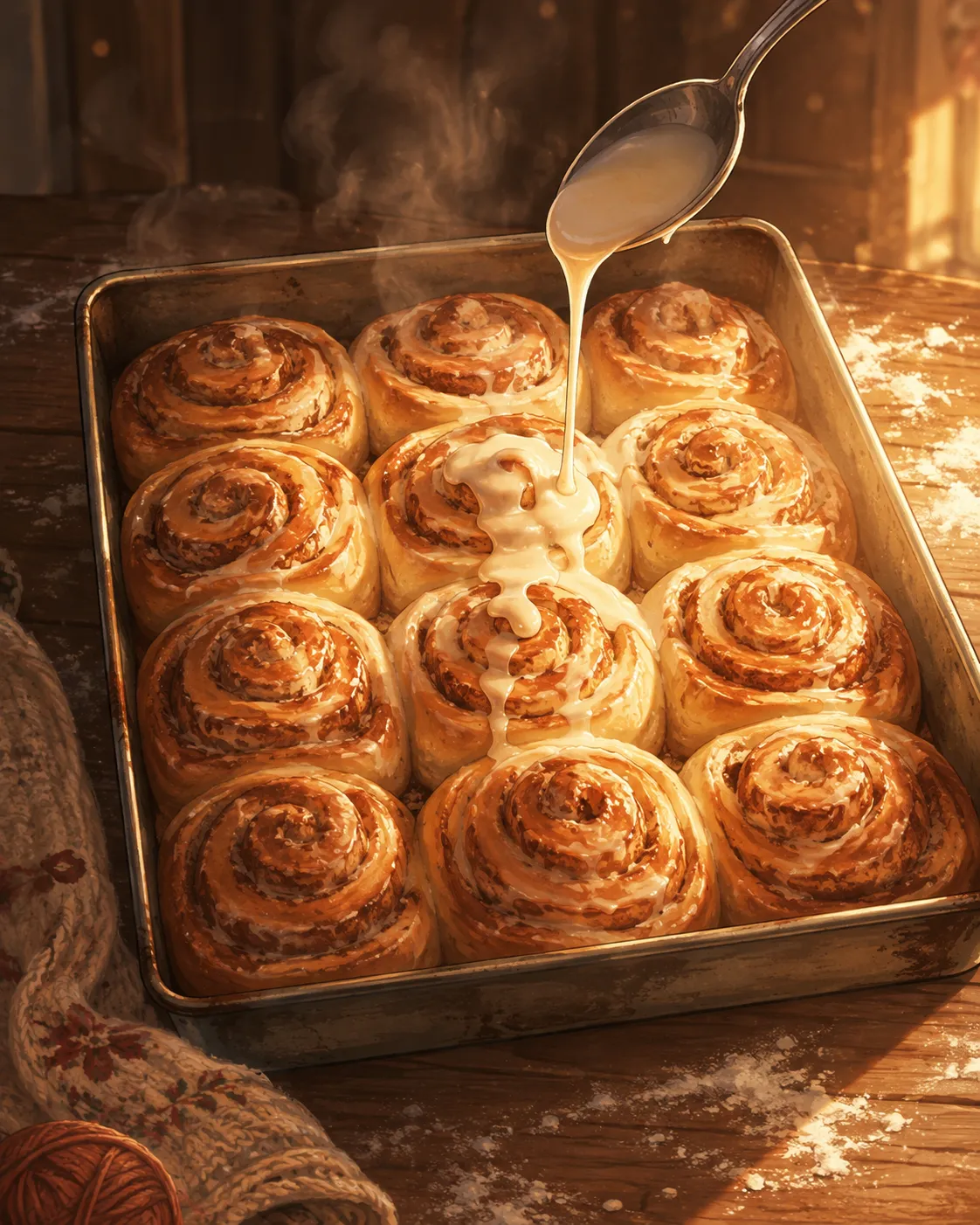 Flora's Overnight Cinnamon Buns